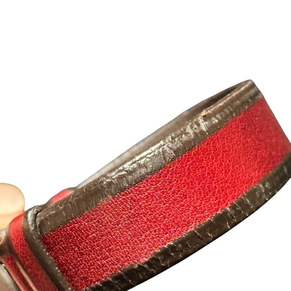 Prada License Plate Leather Cuff Bracelet - Unisex Style - Picture 6 of 9